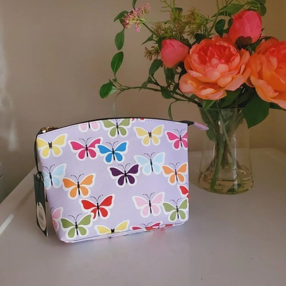 Colorful butterfly cosmetic pouch - Picture 1 of 6